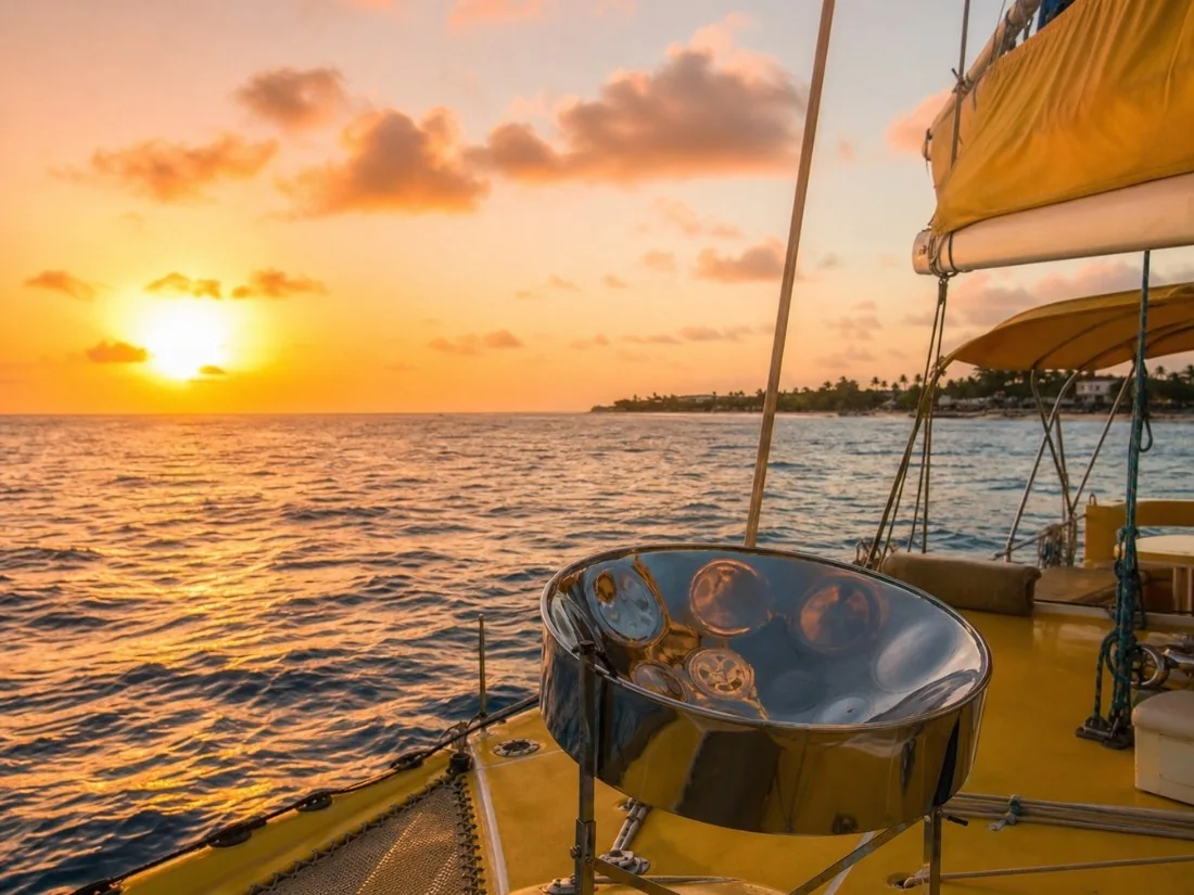 Sonnenuntergangs-Kreuzfahrt mit Live-Steelpan-Musik und Abendessen